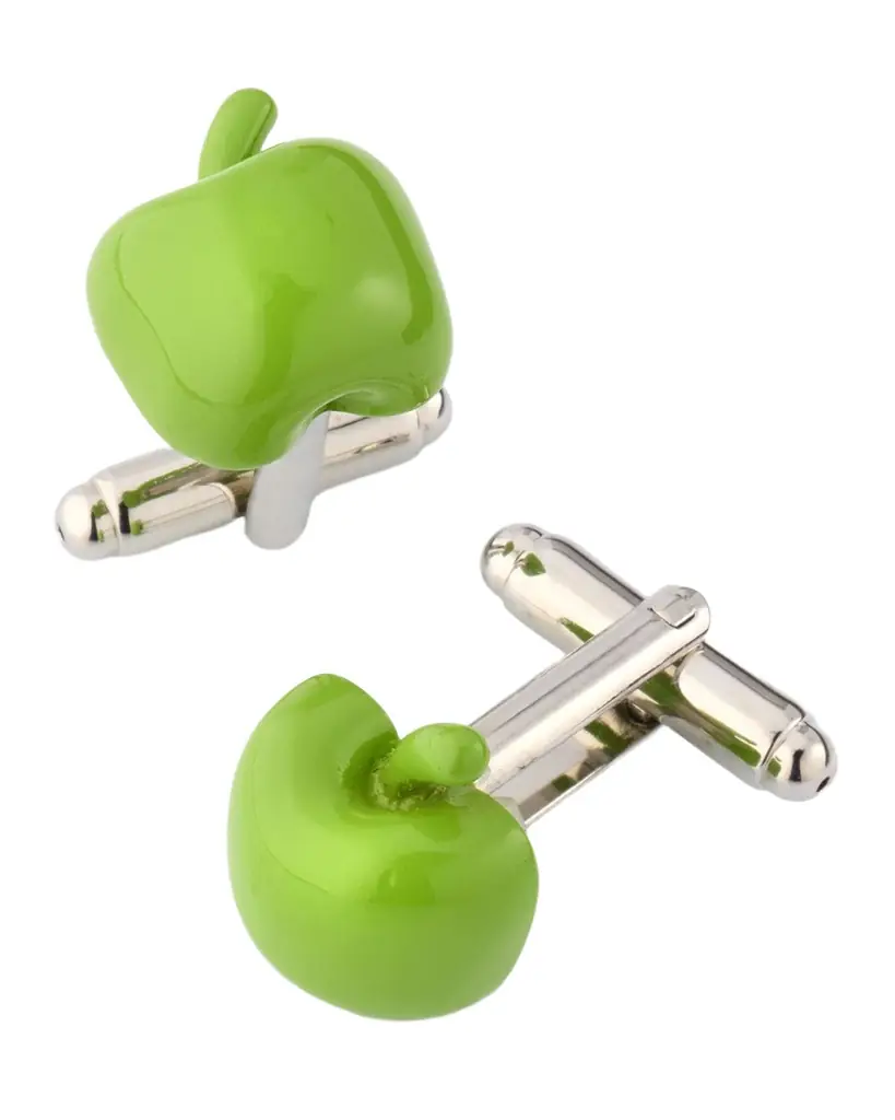 Link Up Men 's Green Apple Cufflinks