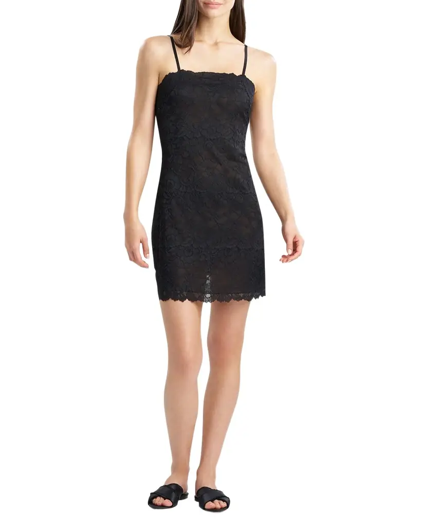 Natori Peony Square-Neck Lace Chemise