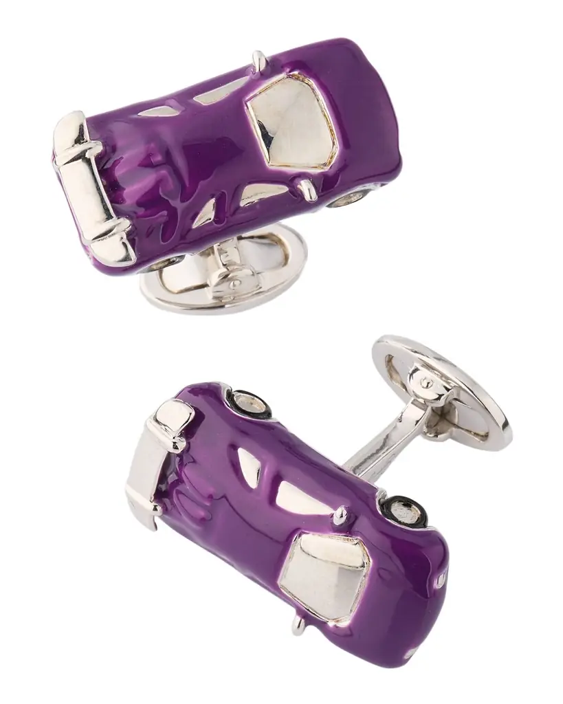 Jan Leslie Men 's Race Car Sterling Silver Cufflinks