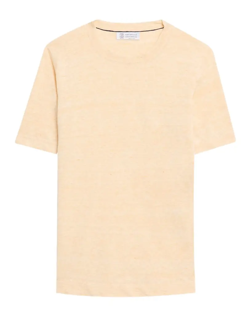 Brunello Cucinelli Men 's Linen and Cotton Heathered Crewneck T-Shirt