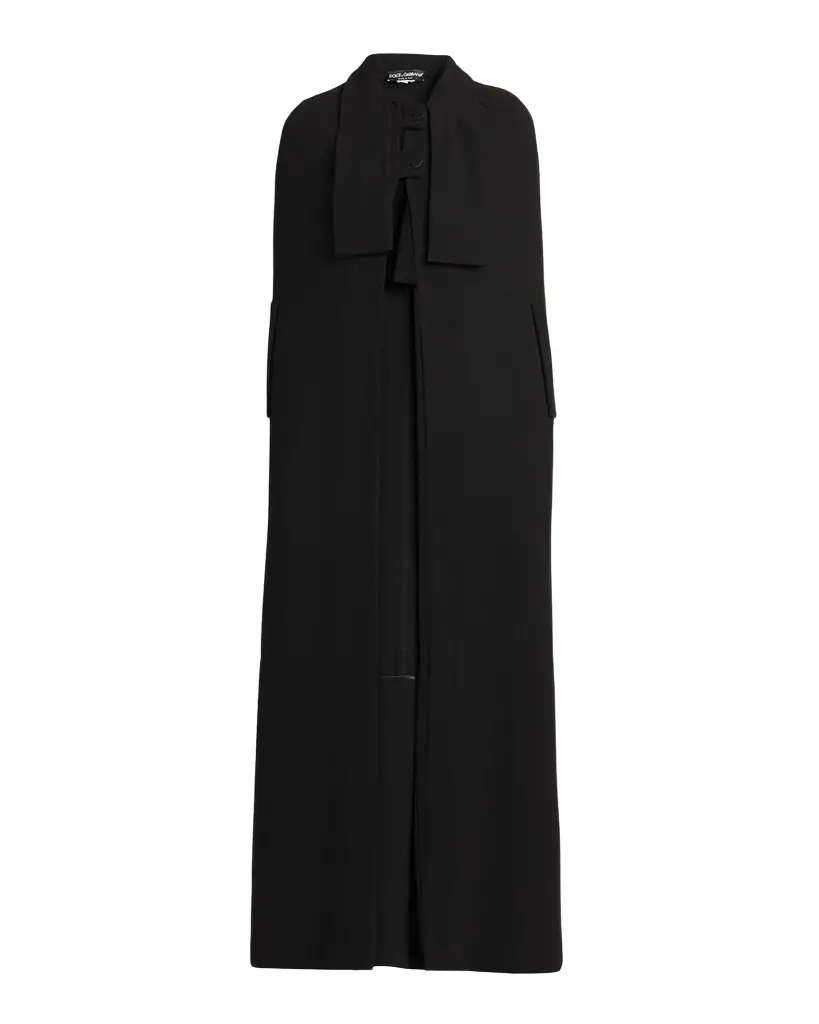 Dolce & Gabbana Lana Wool-Blend Crepe Long Coat