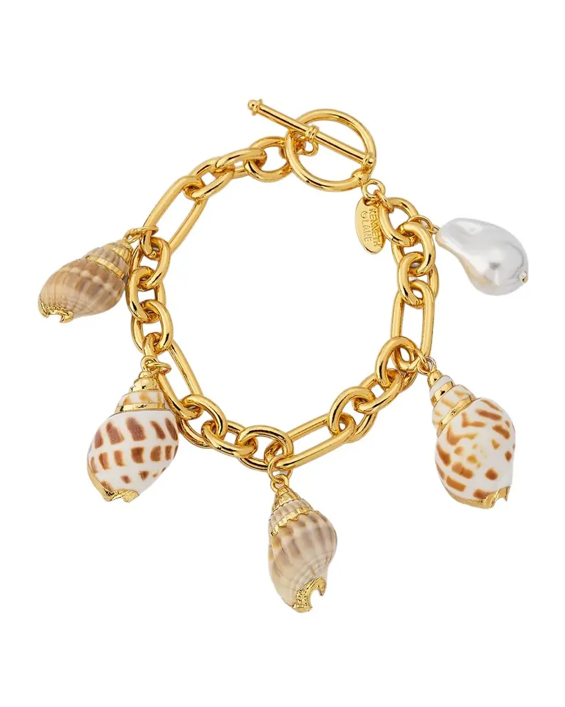 Kenneth Jay Lane Multi-Shell Charm Bracelet