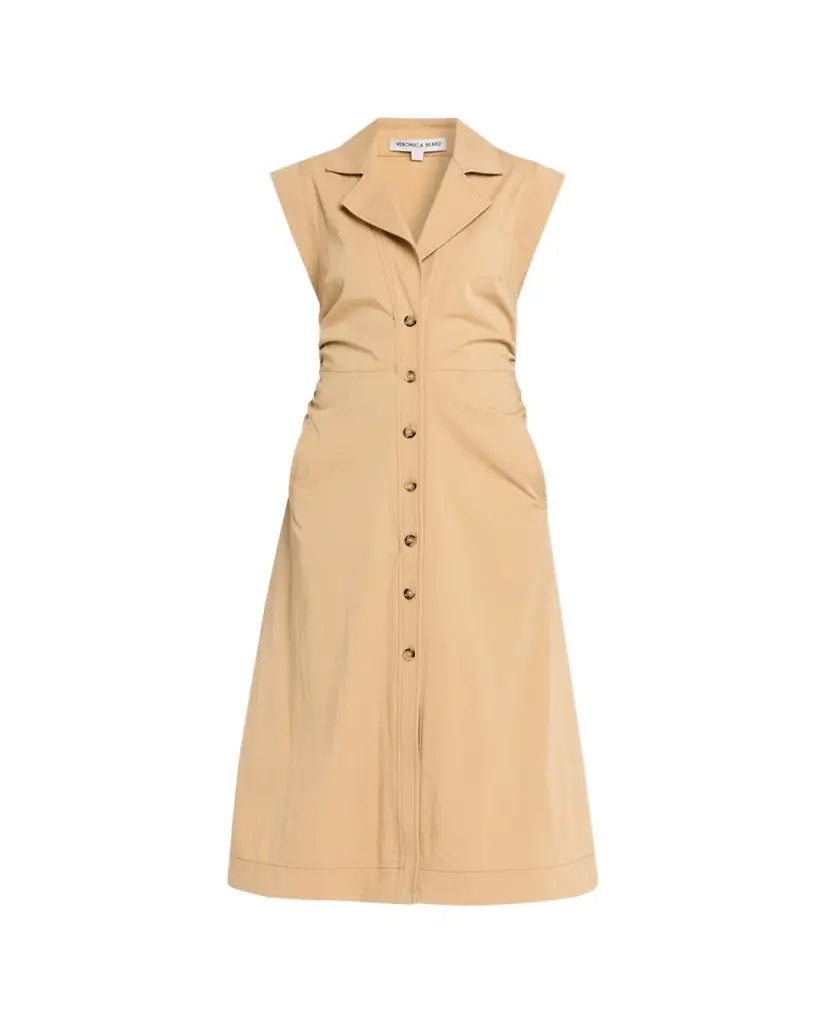 Veronica Beard Orla Button-Front Midi Shirtdress