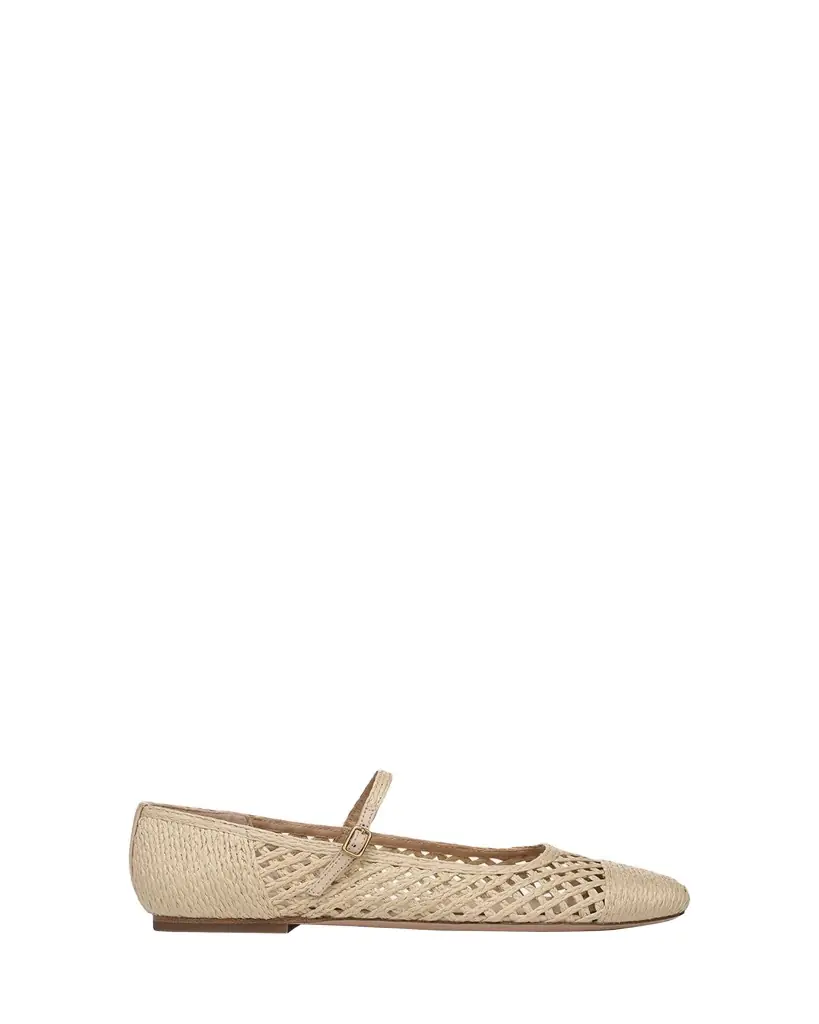 Veronica Beard Ellie Raffia Ballerina Flats