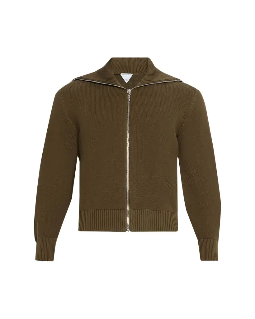 Bottega Veneta Men's Wool and Cotton Knit Full-Zip Cardigan