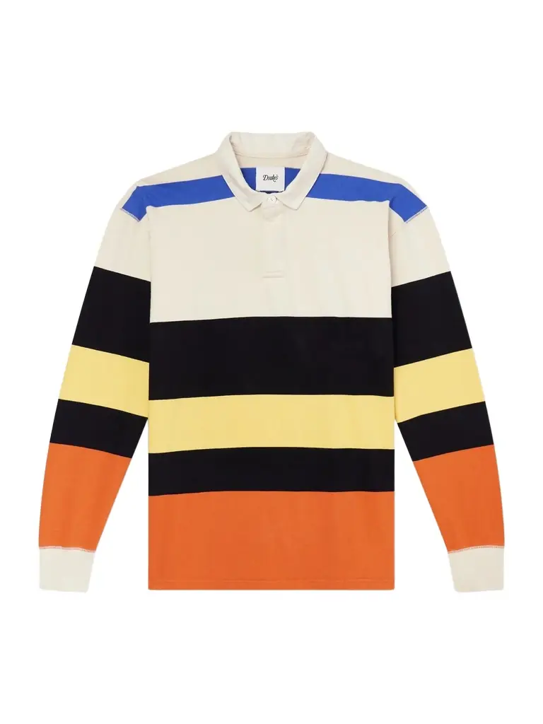 Drake's Striped Cotton-Jersey Rugby Shirt - Men