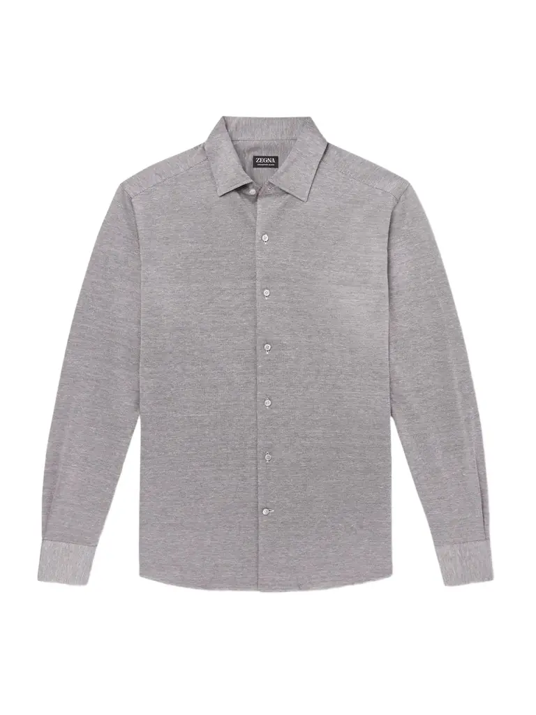 Zegna Silk, Linen and Cotton-Blend Shirt - Men
