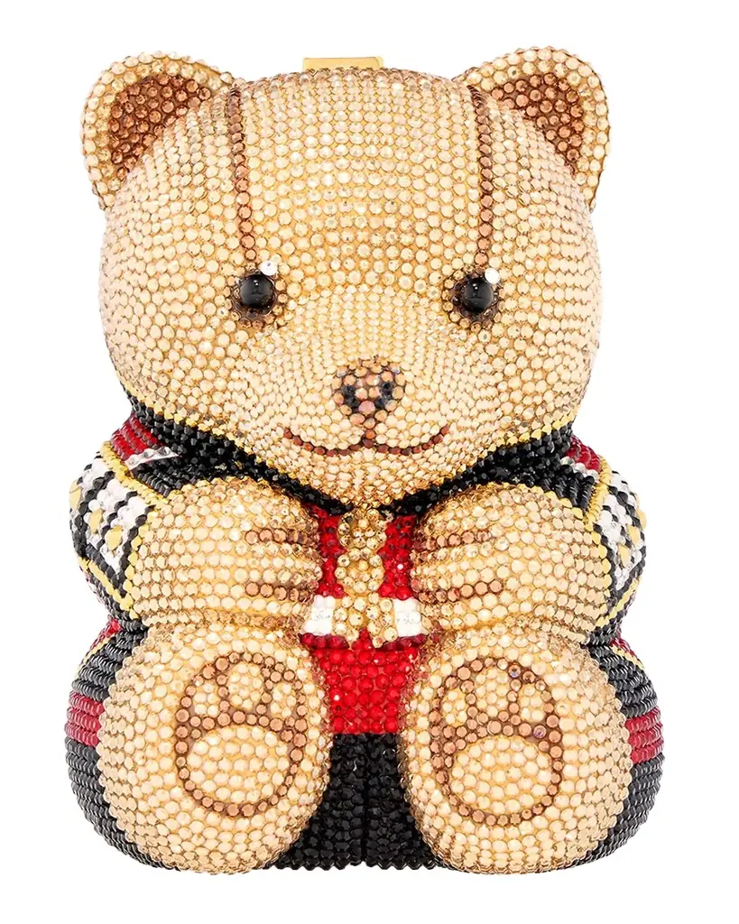 Judith Leiber Couture Albert Teddy Bear Crystal Clutch Bag