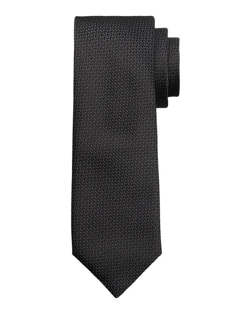 Canali Men 's Tonal Jacquard Silk Tie