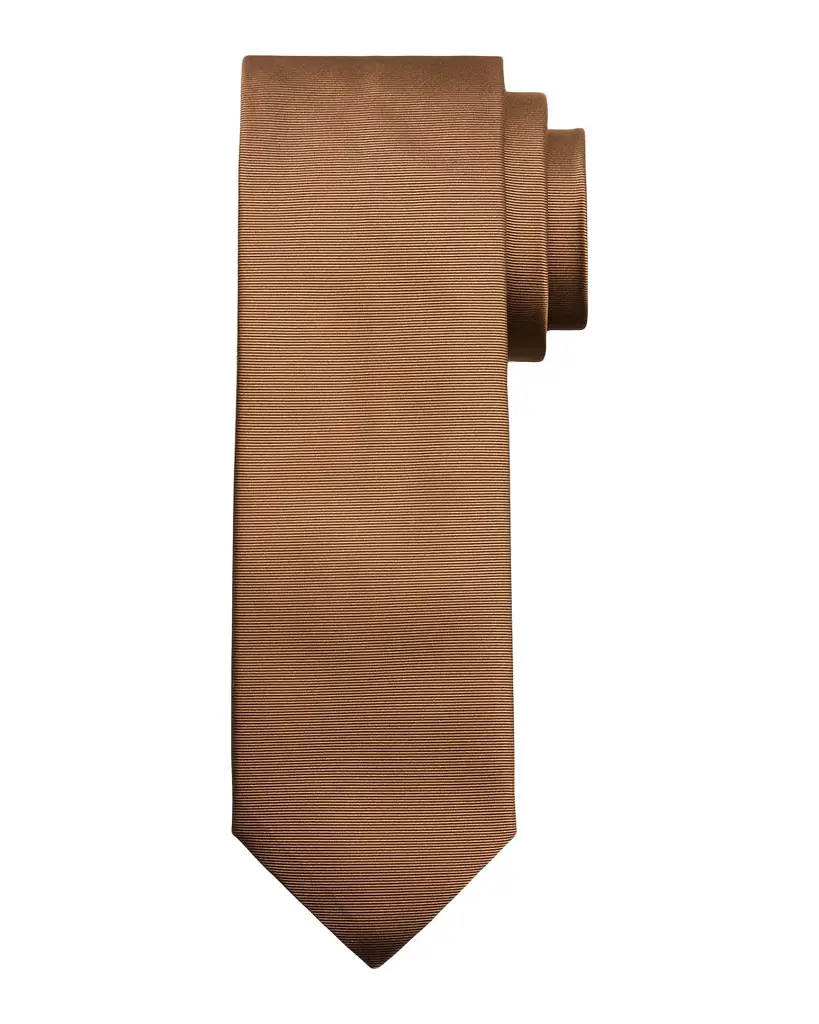 Canali Men 's Solid Silk Twill Tie