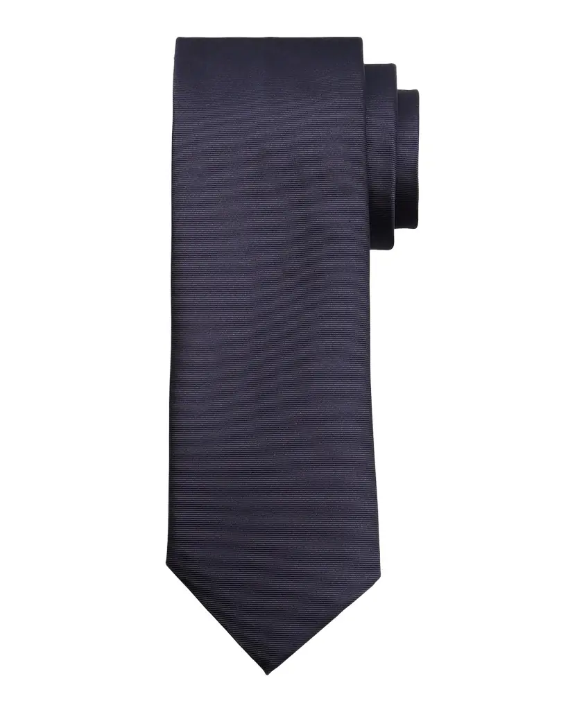Canali Men 's Solid Silk Twill Tie