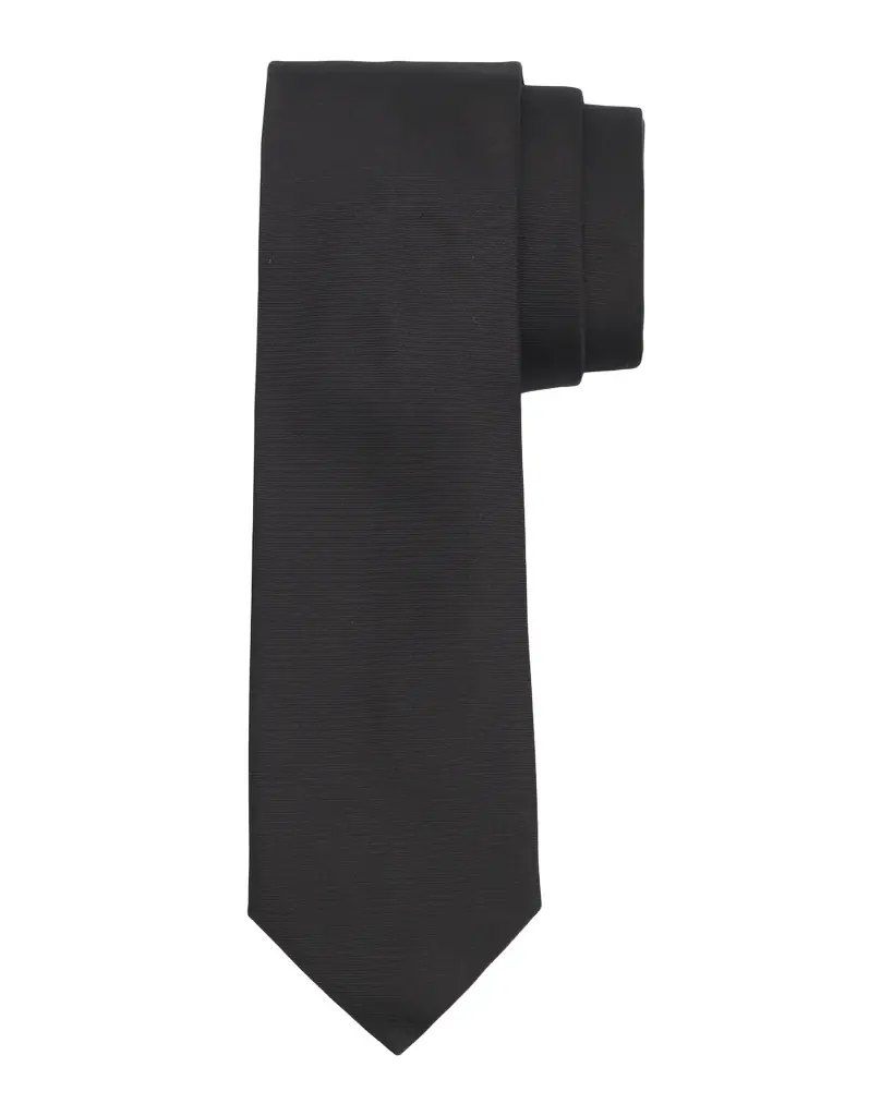 Canali Men 's Solid Silk Twill Tie