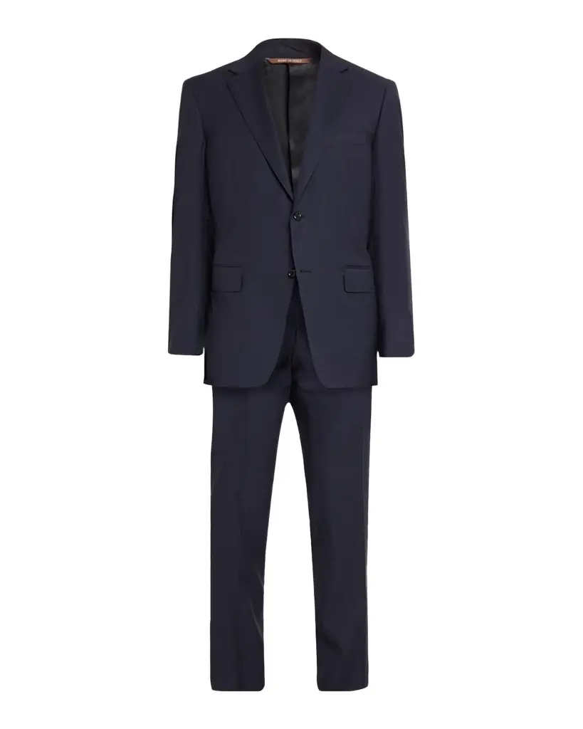 Canali Tonal Plaid Wool Single-Breasted Suit