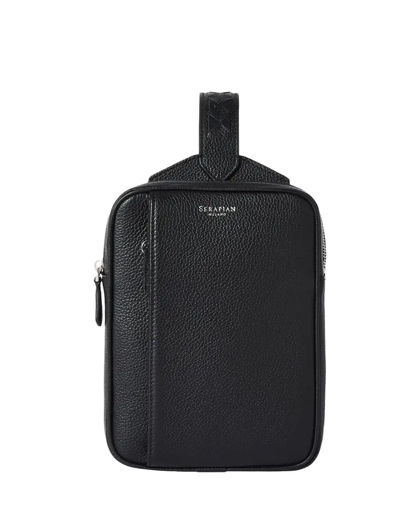 Serapian Men's Cachem Leather Sling Bag