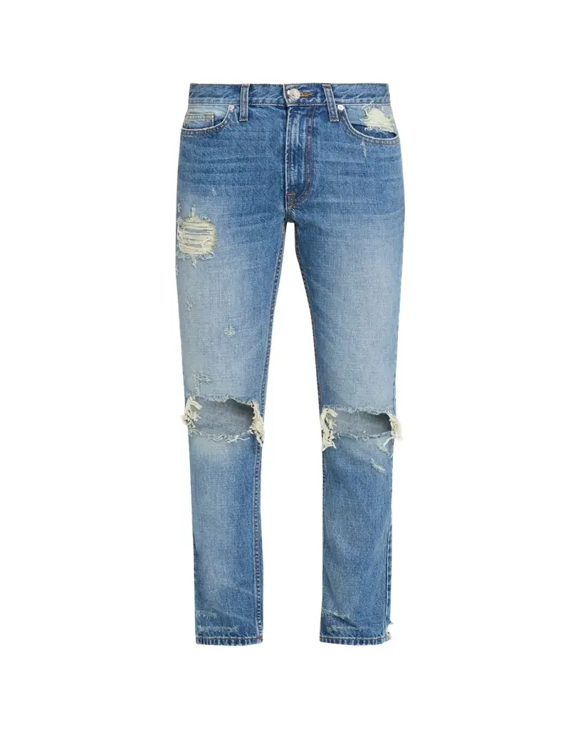 Brandon Maxwell The Riggs Distressed Crop Cigarette Jeans