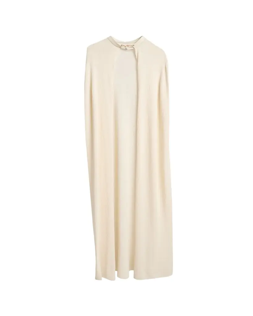 Gabriela Hearst Laleh Silk Knit Gauze Long Cape
