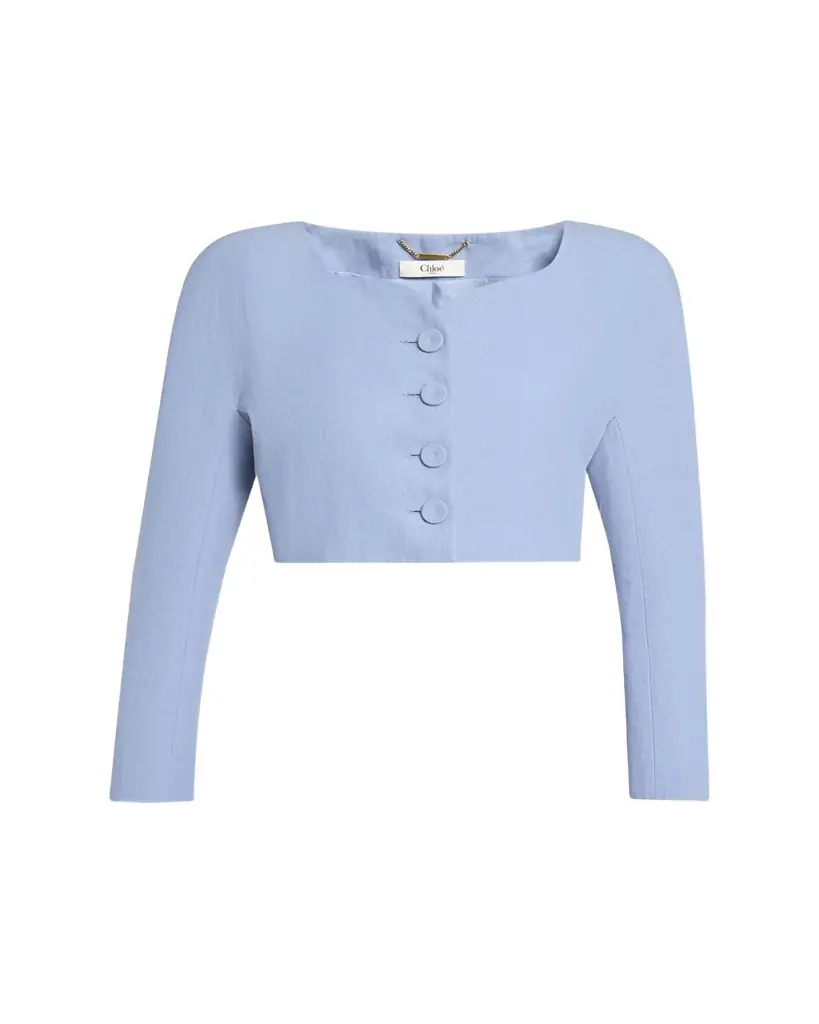 Chloe Linen Crop Jacket
