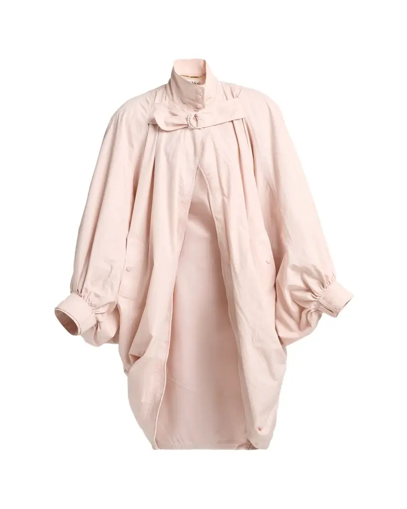 Chloe Balloon-Sleeve Oversized Cotton Cocoon Coat