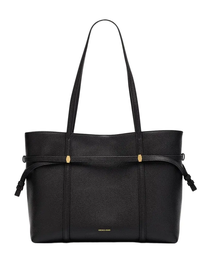 Veronica Beard Lasso Belted Leather Tote Bag