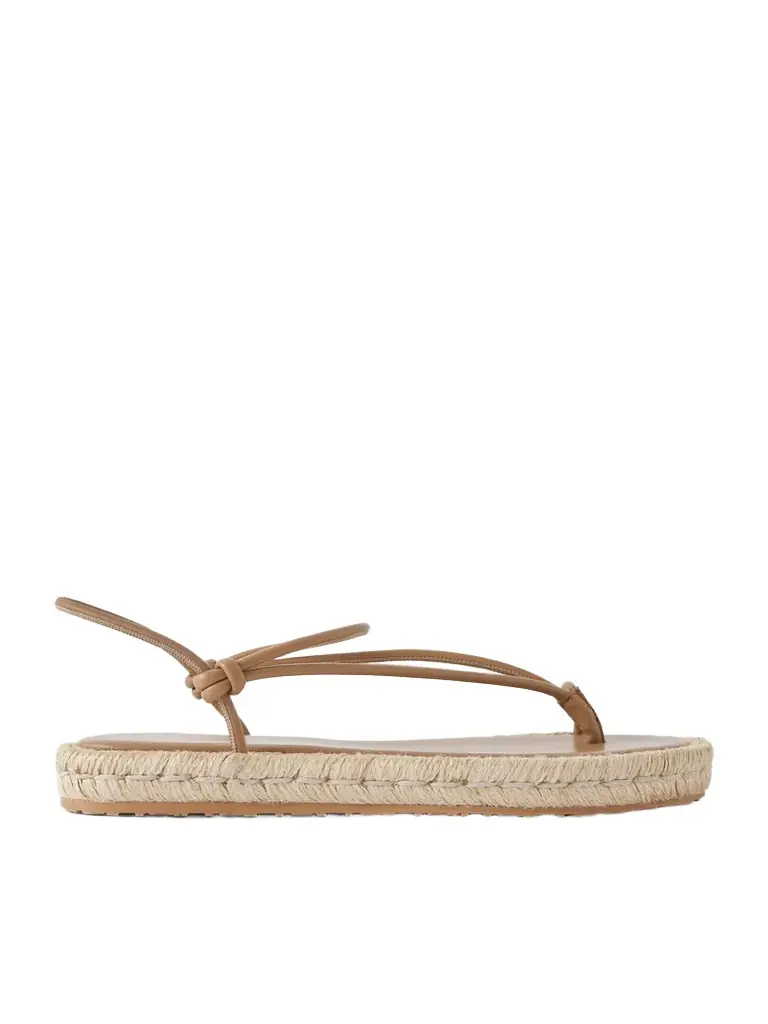 Gianvito Rossi Leather Espadrille Sandals