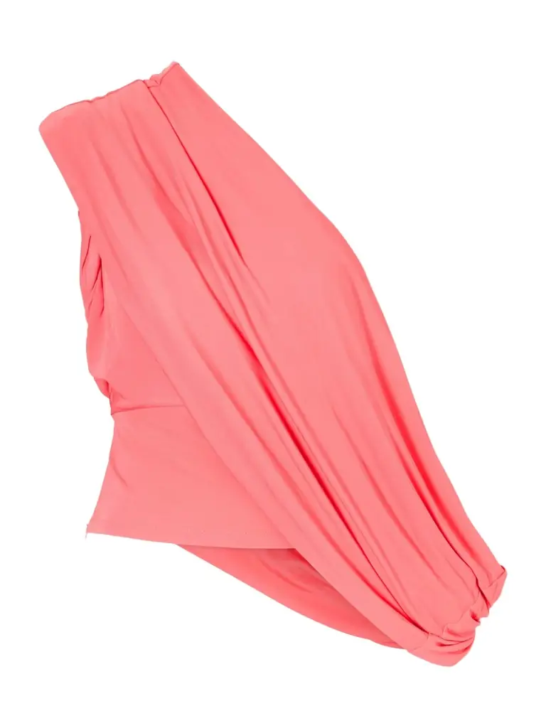 Christopher Esber Aiba One-shoulder Draped Jersey Top