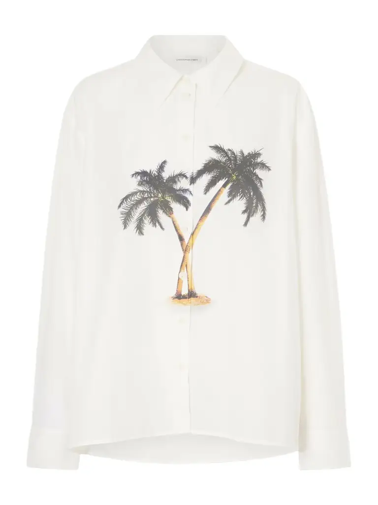 Christopher Esber Mirage Palm Printed Cotton-poplin Shirt