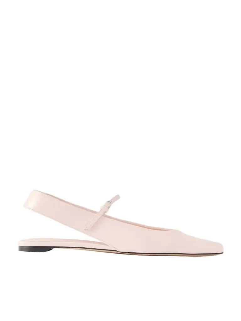 TOTEME Leather Mary Jane Slingback Ballet Flats