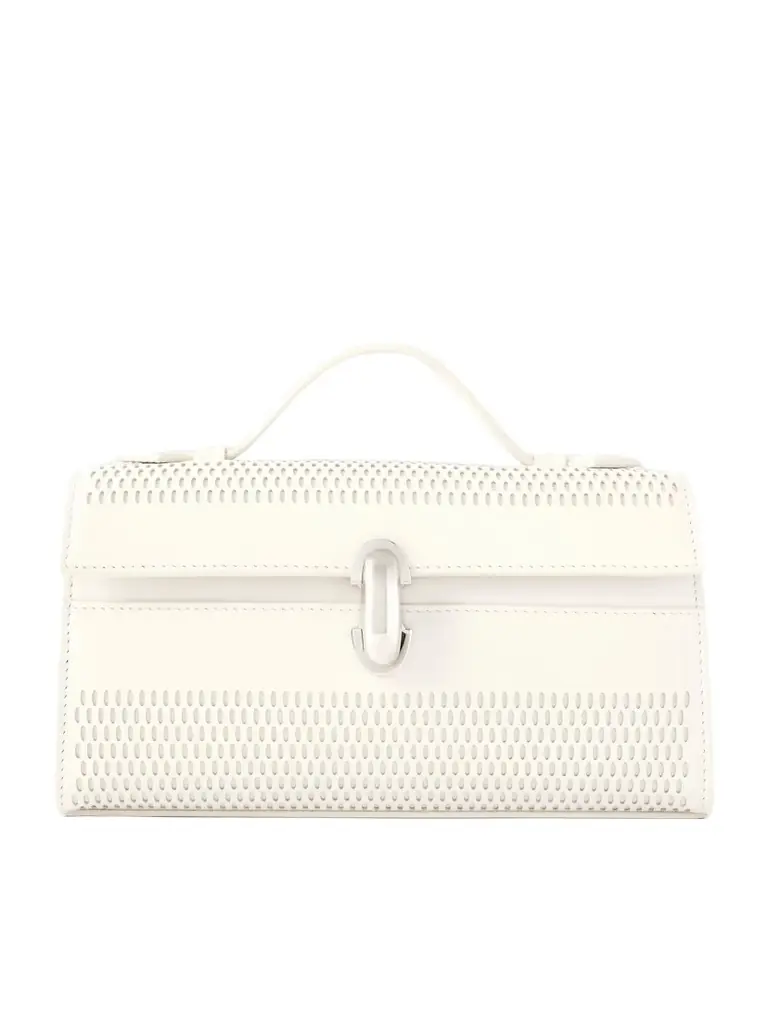 Savette Symmetry Laser-cut Leather Clutch