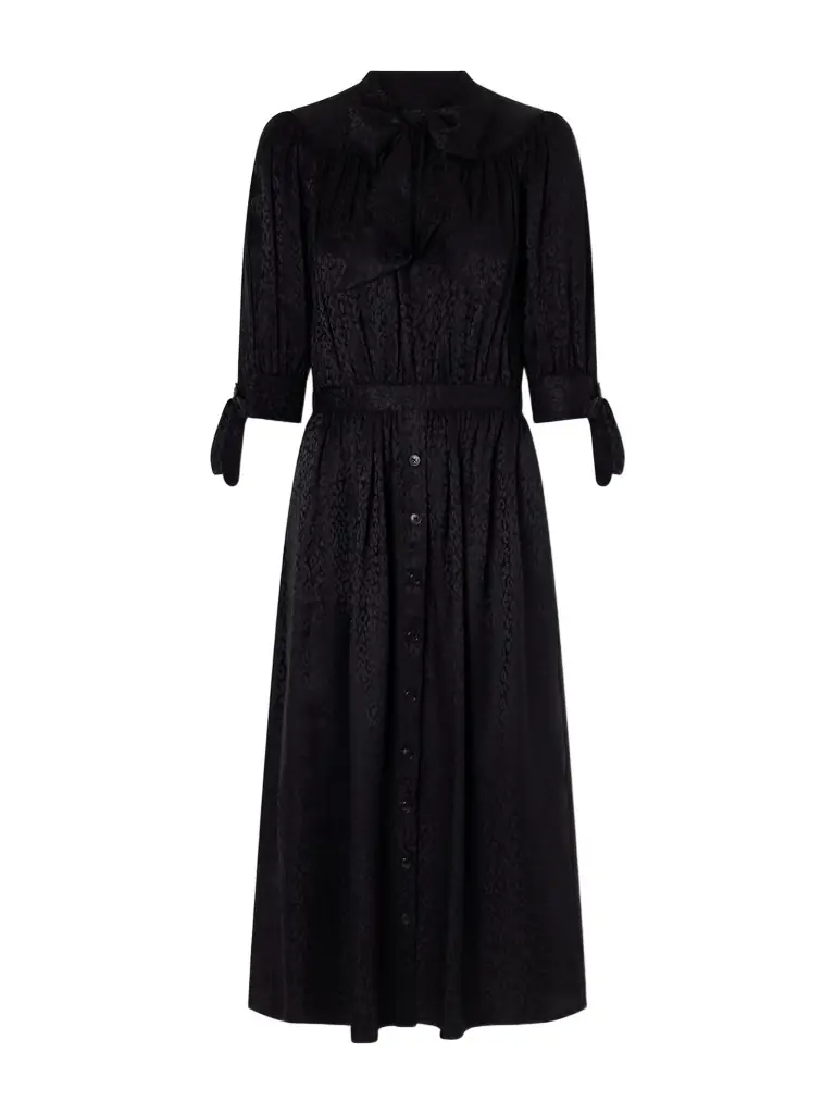 MAISON MAYLE Lala Leopard-jacquard Silk Midi Dress