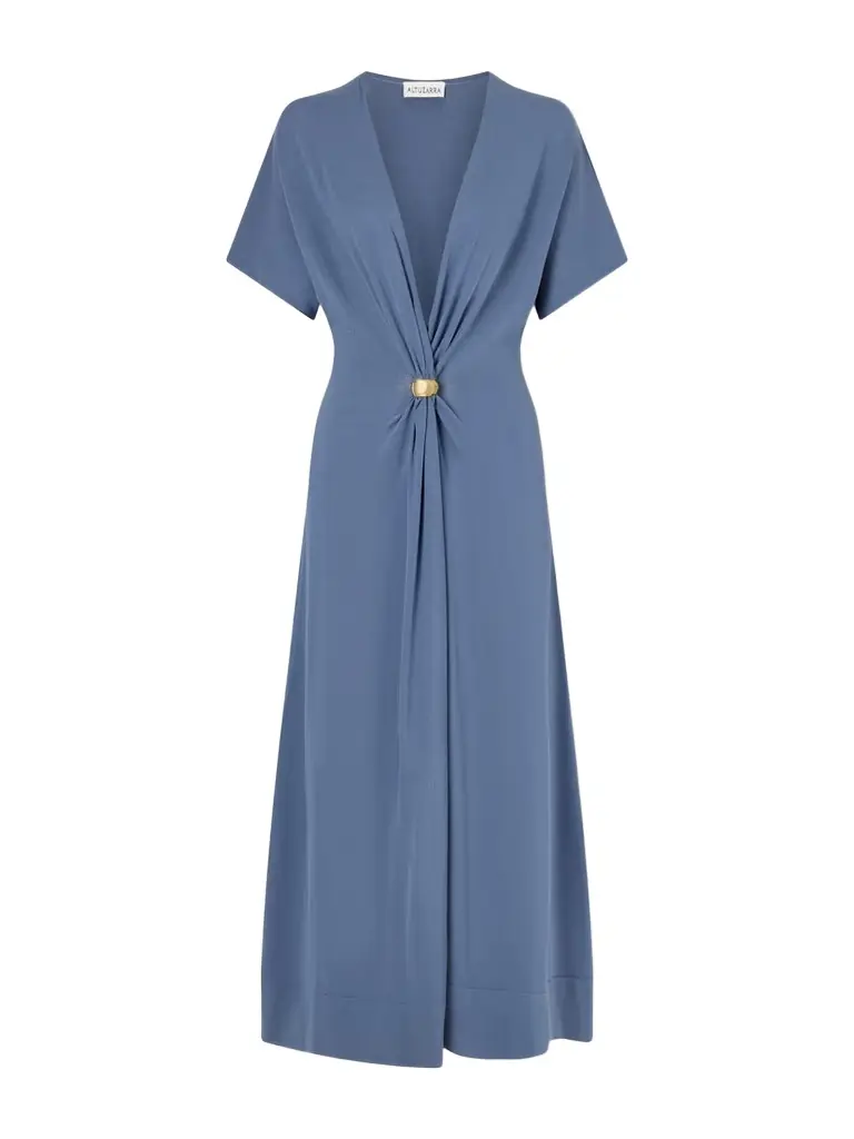 Altuzarra Rena Embellished Gathered Jersey Maxi Dress