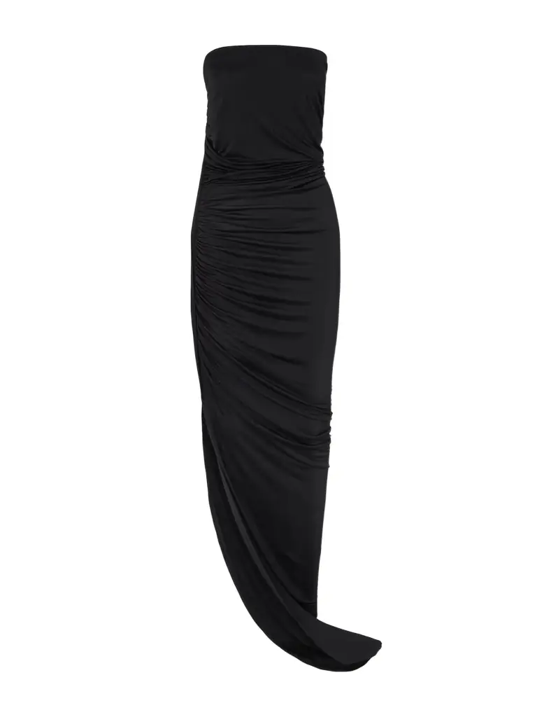 Rick Owens Edfu Strapless Gathered Stretch-jersey Gown