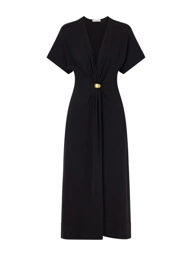 Altuzarra Rena Embellished Gathered Jersey Maxi Dress