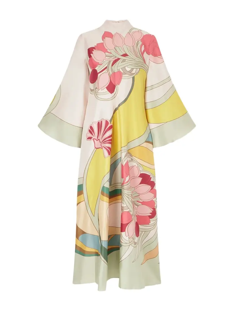 La DoubleJ Floral-print Silk Maxi Dress