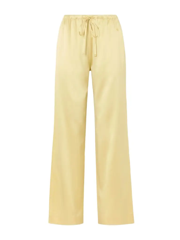 ÉTERNE Brody Silk-blend Satin Wide-leg Pants