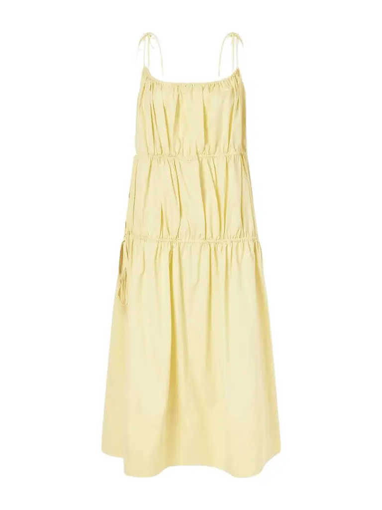 LIBEROWE Ella Tiered Cotton And Silk-blend Midi Dress