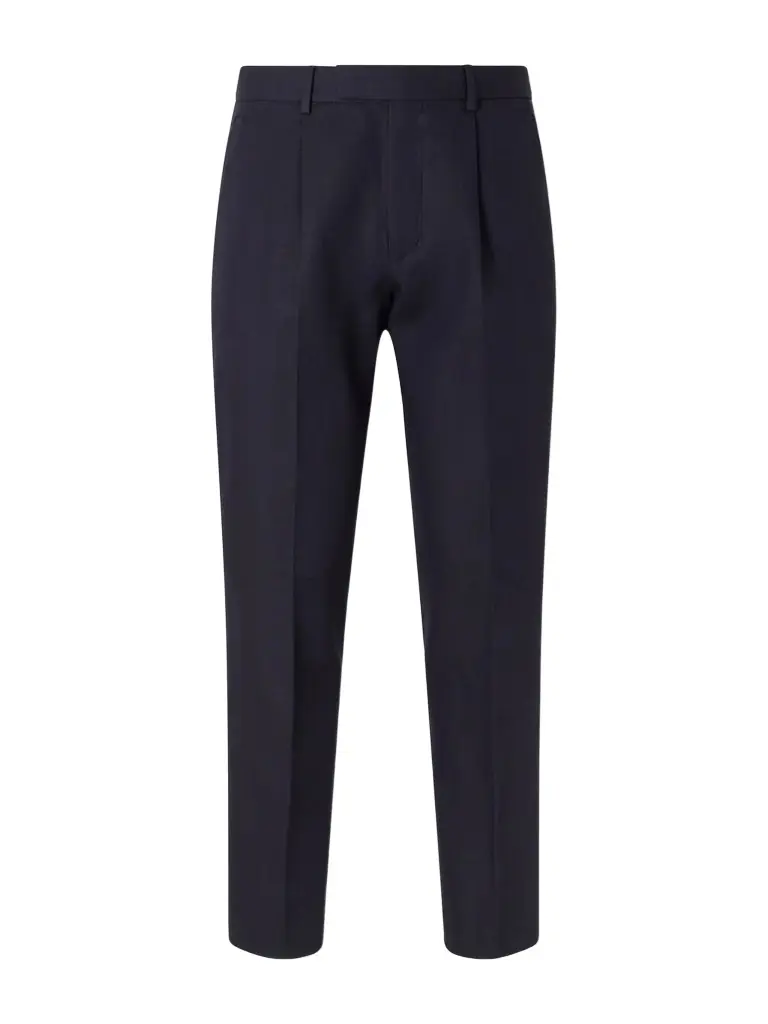 Zegna Straight-Leg Pleated Cotton and Linen-Blend Trousers - Men