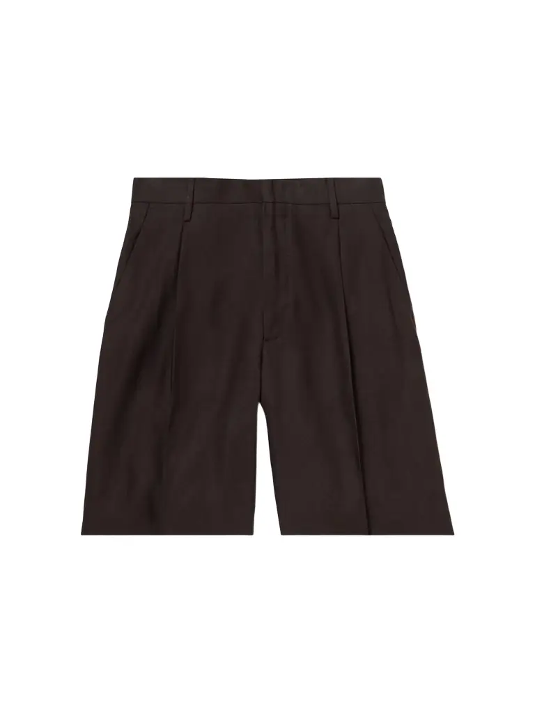 NN07 Kay 1808 Straight-Leg Pleated LENZING™ ECOVERO™, Cotton and Linen-Blend Shorts - Men