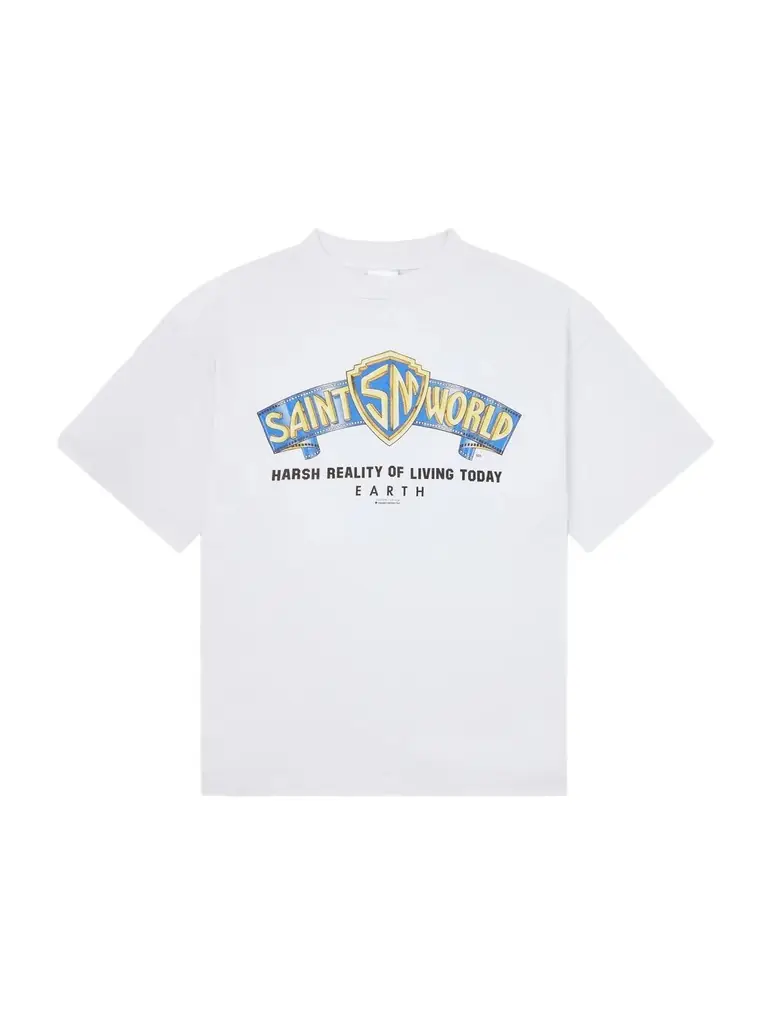 SAINT Mxxxxxx Saint World Logo-Print Cotton-Jersey T-shirt - Men