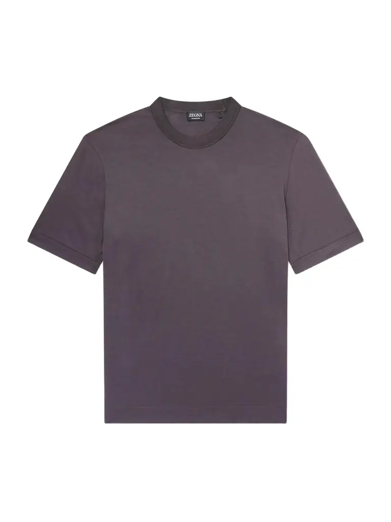 Zegna Cotton and Silk-Blend T-Shirt - Men