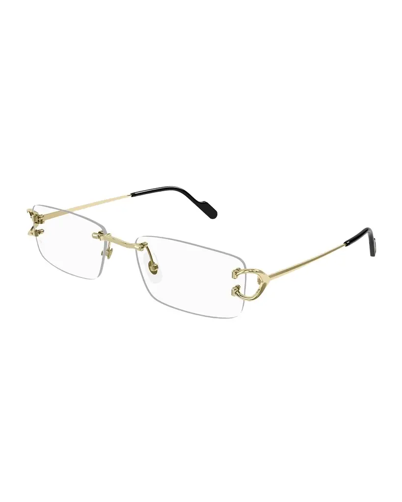 Cartier Men 's Rimless Metal Optical Glasses