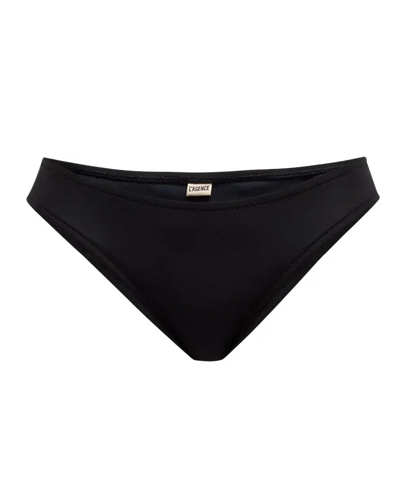 L 'Agence Nicole Solid Classic Bikini Bottoms