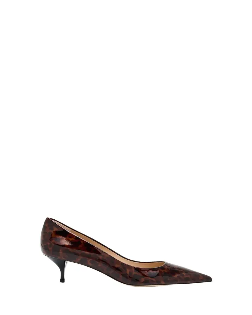 Stuart Weitzman Stuart Power Tortoise Leather Pumps