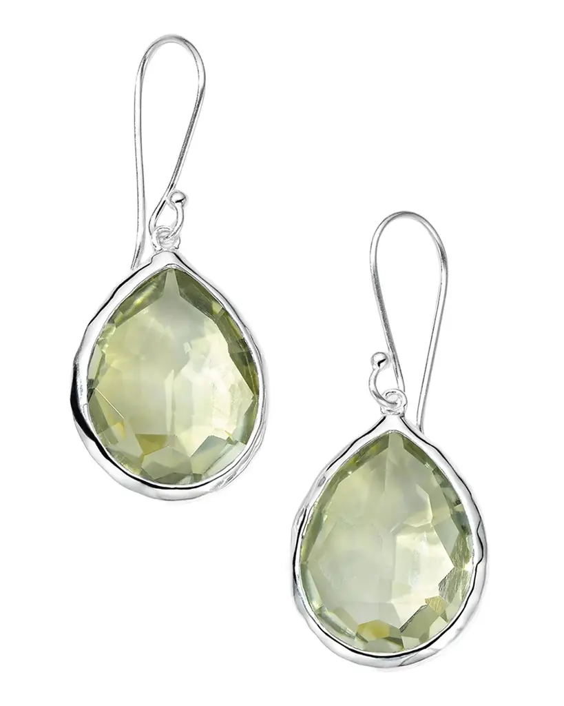Ippolita Sterling Silver Rock Candy Prasiolite Teardrop Earrings