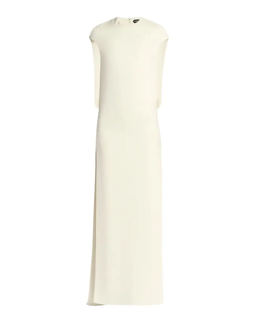 TOM FORD Cap-Sleeve Slit Crepe Gown
