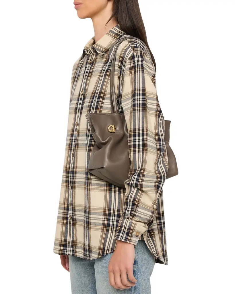 Ferragamo Small Piercing Nappa Leather Shoulder Bag