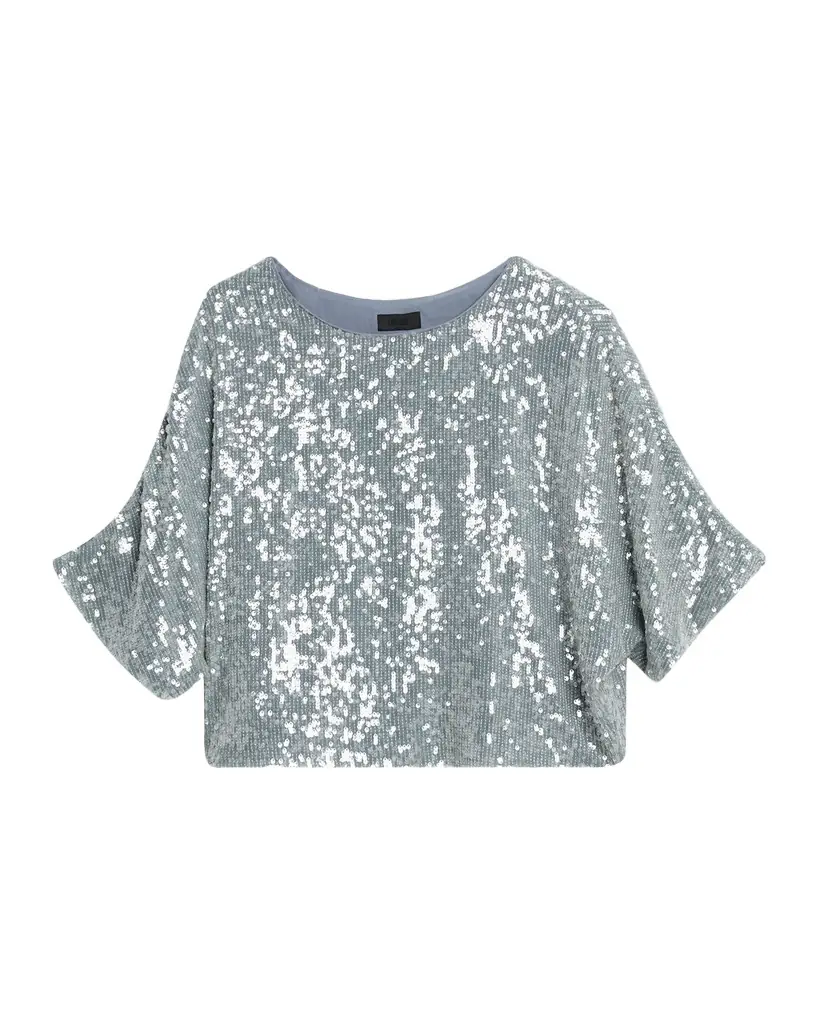LAPOINTE Sequined Short-Sleeve Oversized T-Shirt