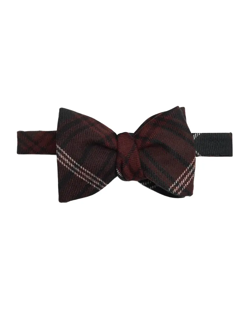 dunhill Men 's Wool and Cashmere Tartan Plaid Bow Tie