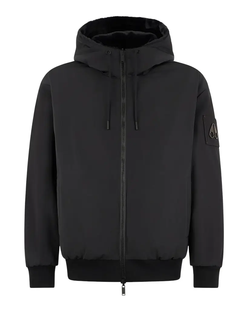 Moose Knuckles Men 's Roland Reversible Bunny Jacket with Faux Fur