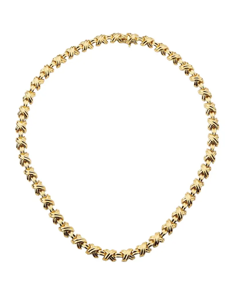 NM Estate Estate Tiffany & Co. 18K Yellow Gold X Necklace