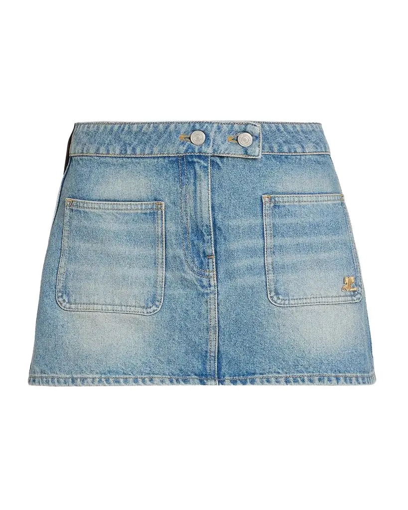 Courreges Signature Denim Mini Skirt